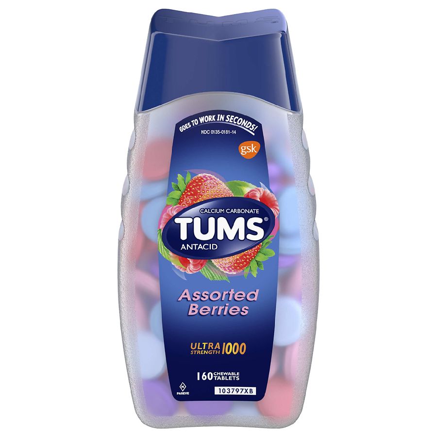 Tums Antacid Chewable Tablets Assorted Berries Walgreens