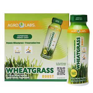Agrolabs Wheat Grass Boost Liquid Dietary Supplement 6 Pack