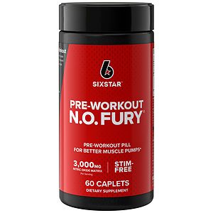 Six Star N.O. Fury Dietary Supplement Caplets