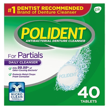 Polident Partials, Antibacterial Denture Cleanser