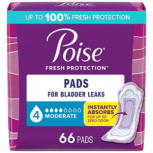 Poise Pads, Moderate Absorbency Regular Length