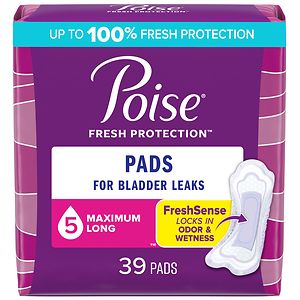 Poise Pads, Maximum Absorbency, Dry Touch Long Length