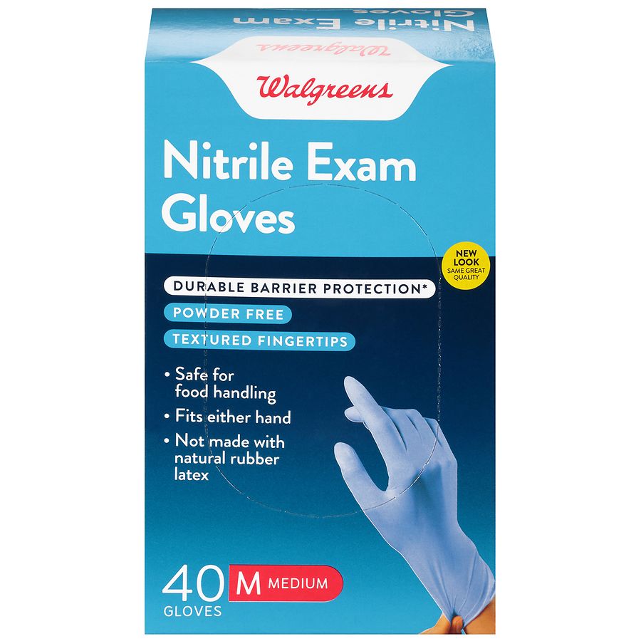 Walgreens Premium Nitrile Medical Exam Gloves Medium Walgreens