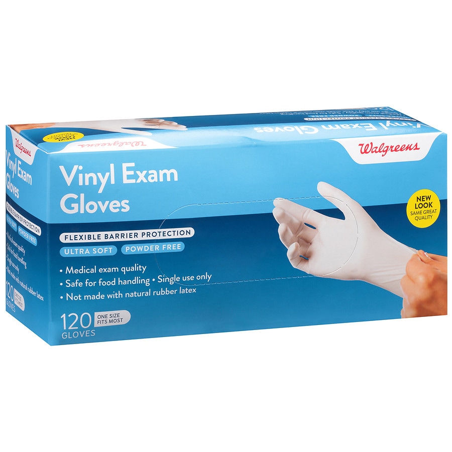 Walgreens Latex Free Vinyl Gloves One Size Walgreens