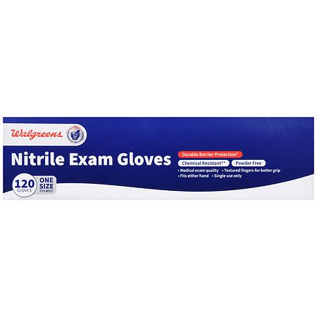 walgreens nitrile exam gloves large