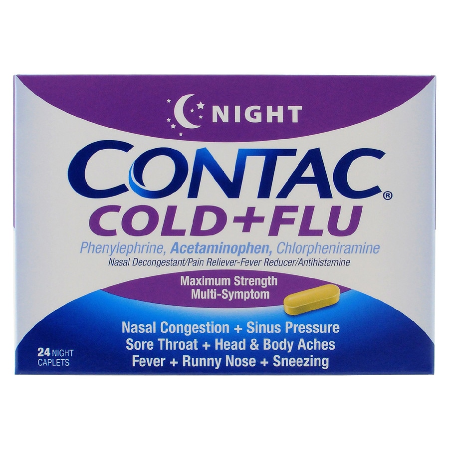  Contac Night Cold + Flu Maximum Strength Caplets 