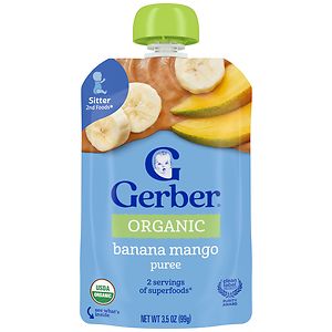 Gerber 2nd Foods Organic Baby Food Pouch Banana Mango