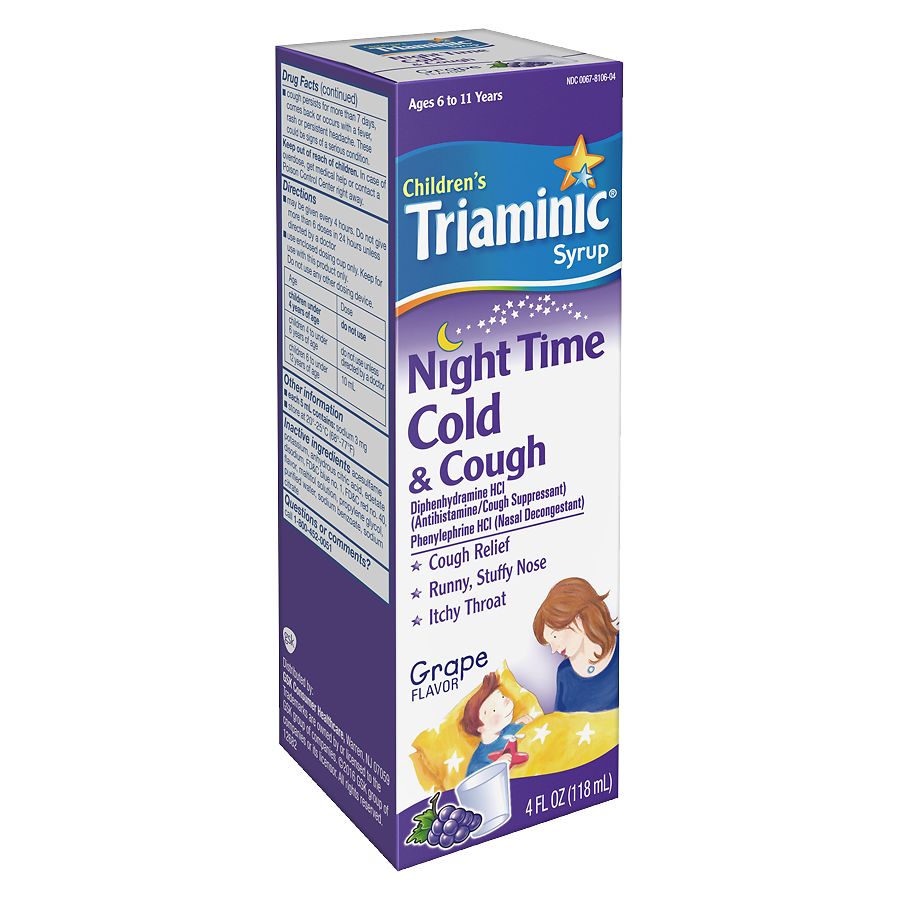 Triaminic Children S Nighttime Cold Cough Syrup Grape Walgreens