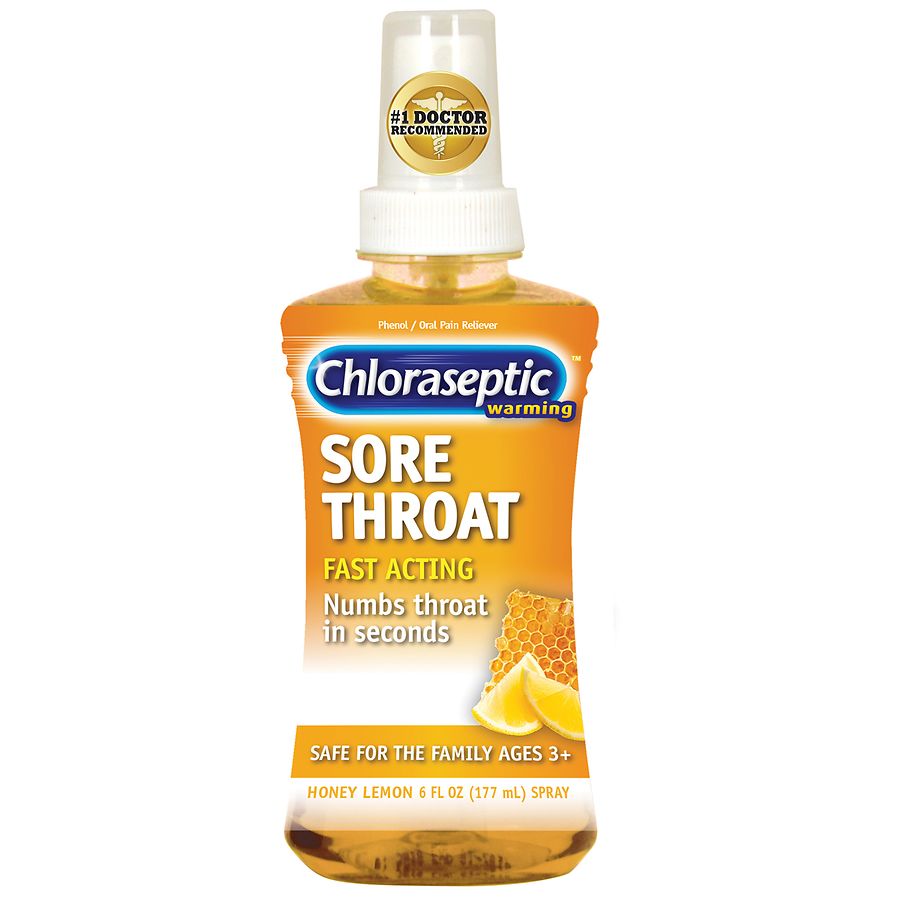 Chloraseptic Warming Sore Throat Spray Sugar Free Honey Lemon Walgreens