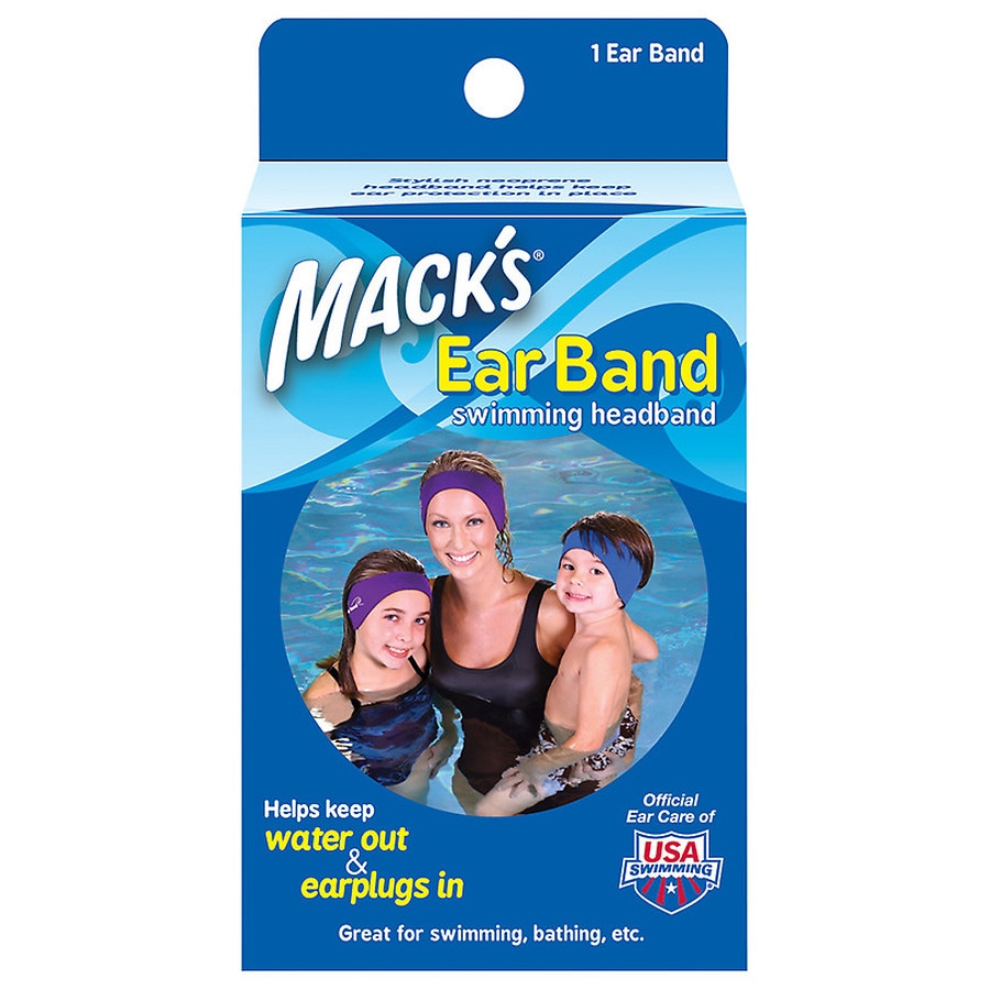 Mack's Ear Band Swimming Headband Blue/ Purple