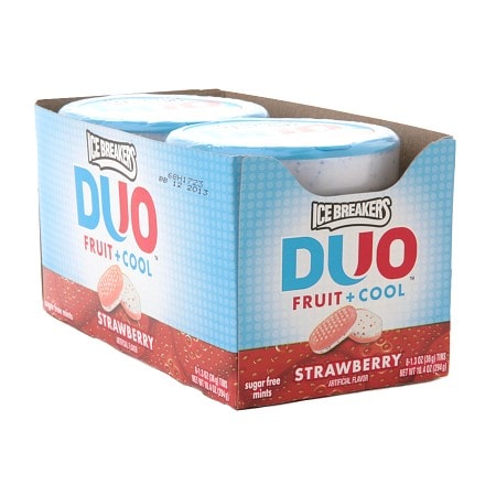 UPC 034000723355 product image for Ice Breakers DUO Fruit & Cool Sugar Free Mints Strawberry, 8 pk - 1.3 oz. x 8 pa | upcitemdb.com