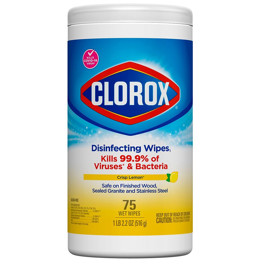Clorox Disinfecting Wipes Bleach Free Crisp Lemon Walgreens