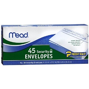 Mead Security Envelopes No. 10