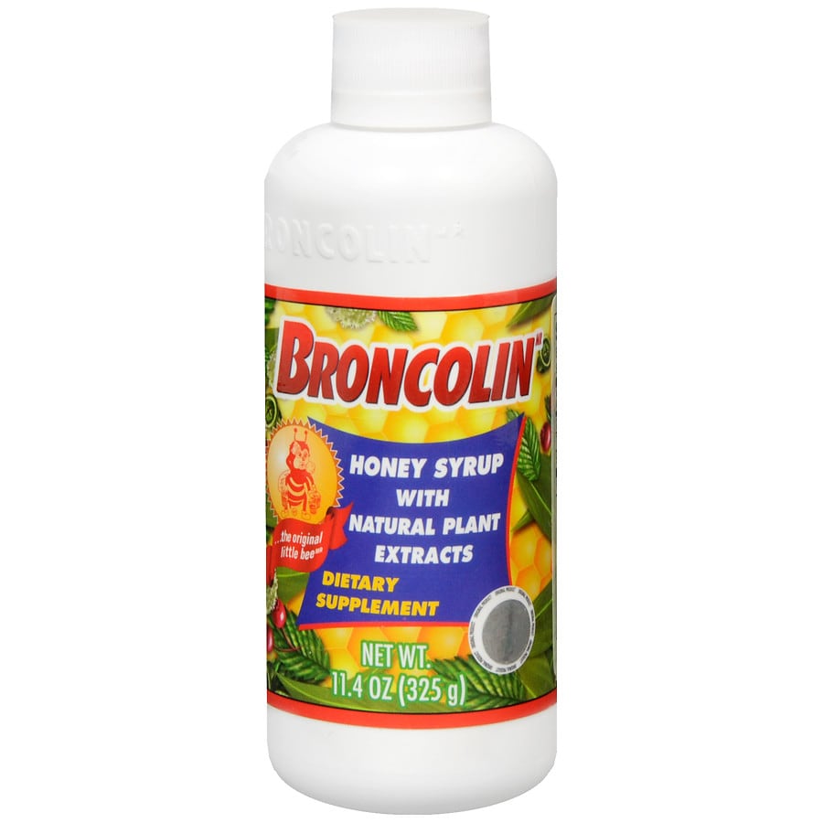 Broncolin Honey Syrup Dietary Supplement, Regular | Walgreens