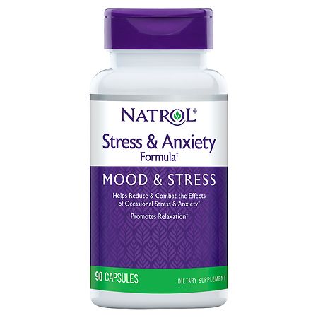 Natrol Stress Anxiety Formula Dietary Supplement Capsules - 90 ea.