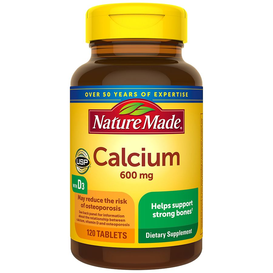 Nature Made Calcium 600 Mg Tablets With Vitamin D Walgreens