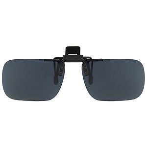 Solar Shield Fits Over Plastic Polarized 54 Rectangle Clip On Flip Up Sunglasses