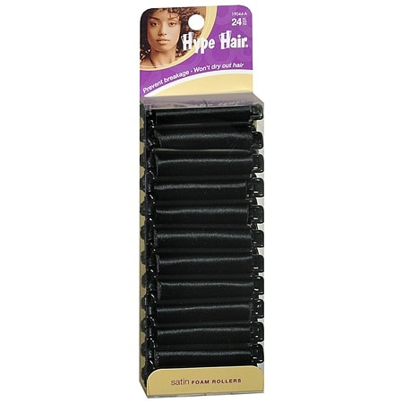  Hype Hair Foam Rollers Satin Black 