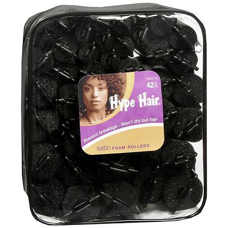 Hype Hair Satin Foam Rollers Black Walgreens