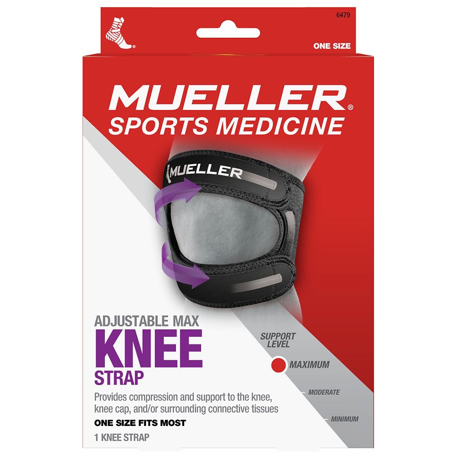 Mueller Sport Care Max Knee Strap Maximum Support Model 6479 One Size Black Walgreens