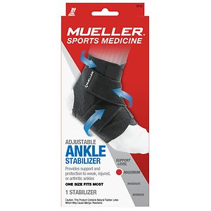Mueller Sport Care Sport Care Adjustable Ankle Stabilizer One Size Black