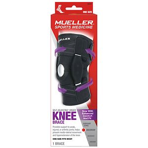 Mueller Sport Care Sport Care Adjustable Hinged Knee Brace One Size Black