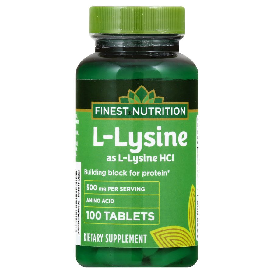 Finest Nutrition L-Lysine 500 mcg Dietary Supplement Tablets