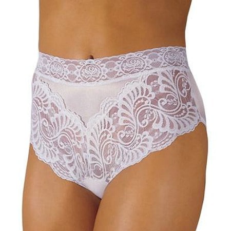 Wearever Reusable Women's Lovely Lace Trim Incontinence Panty Medium White