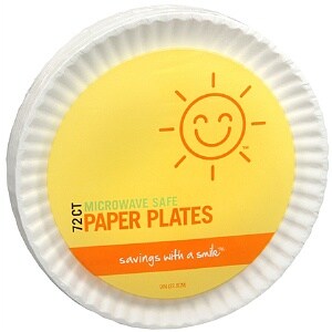 Sunny Smile Paper Plates, 9 inch