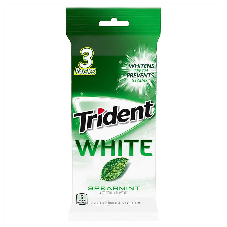 Trident White Sugar Free Gum Spearmint