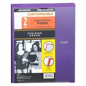 Mead Five Star Pocket and Prong Folder Assorted Colors