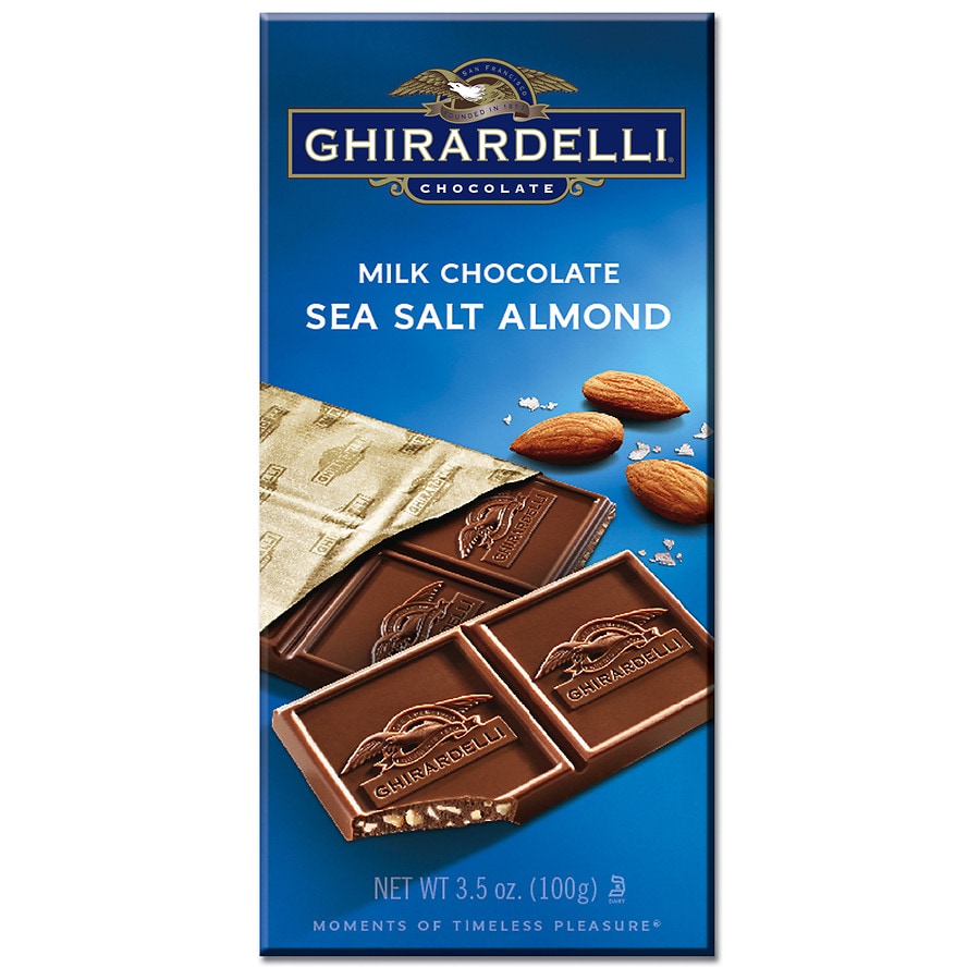 Ghirardelli Chocolate Bar Milk Chocolate Sea Salt Almond