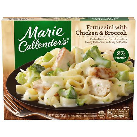 Marie Callender's Frozen Entree Fettuccini with Chicken & Broccoli ...