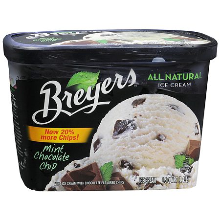 Breyers All Natural Ice Cream Mint Chocolate Chip