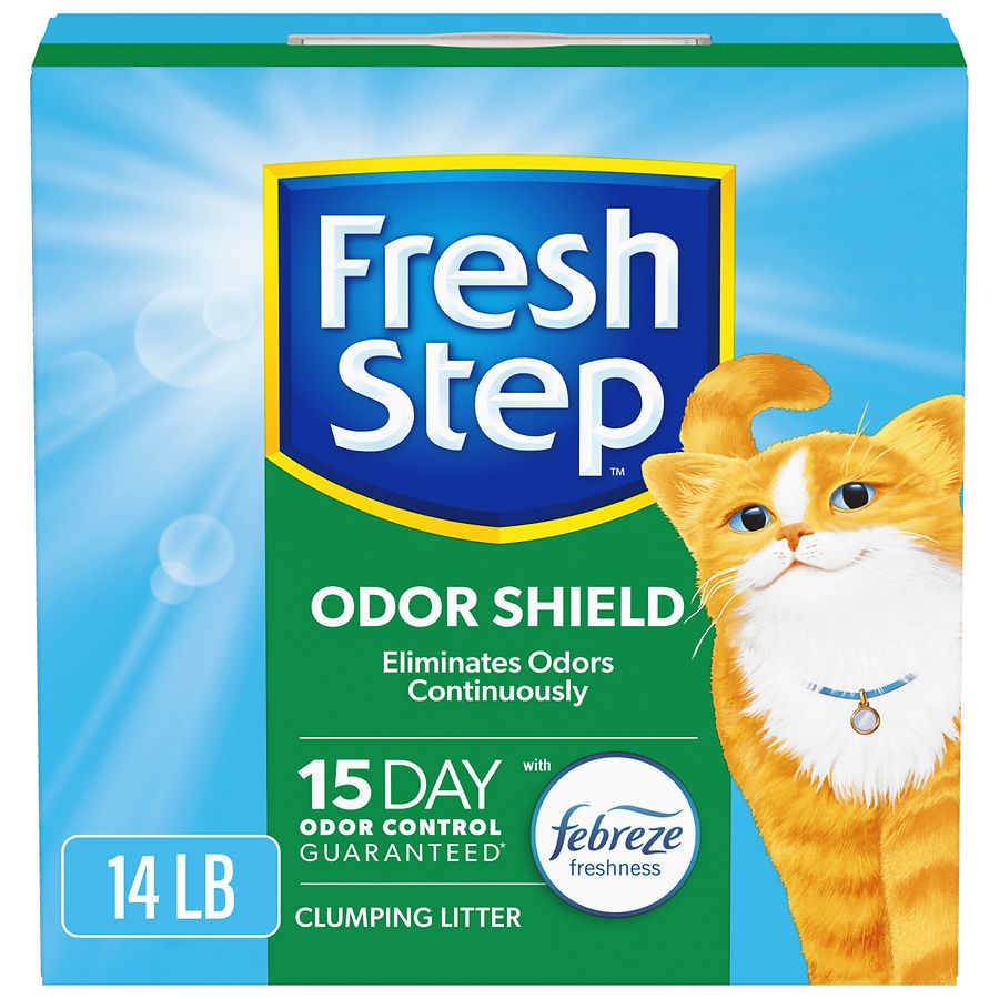 Fresh Step Odor Shield Scoopable Cat Litter Febreze ...