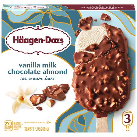 Haagen Dazs Ice Cream Bars Vanilla Milk Chocolate Almond Walgreens