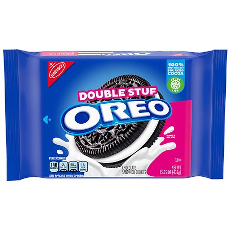 Oreo Double Stuf Chocolate Sandwich Cookies Walgreens