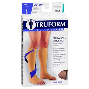 Truform Stocking, Below Knee Open Toe Style (Firm) 20-30mm M