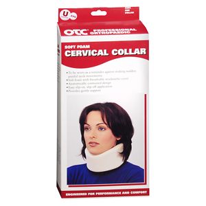 OTC Professional Orthopaedic Soft Foam Cervical Collar, Average A-U White