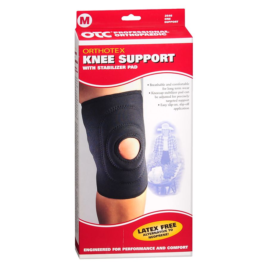 PRECISION TRAINING Knee Free Neoprene Support Injury Black Support Sport 