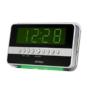 Jensen Dual Alarm Clock Radio with Wave Sensor