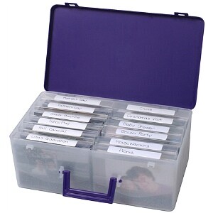 Advantus Cropper Hopper Photo Supply Case Purple