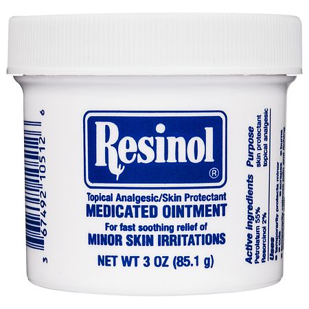 Resinol Topical Analgesic/Skin Protectant Medicated Ointment