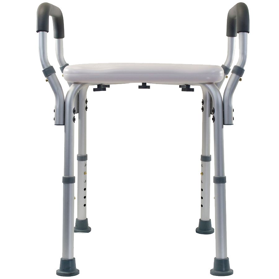 Essential Medical Adjustable Removable Arm Shower Bench Without