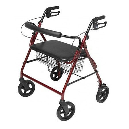 Lumex Walkabout Four-Wheel Imperial Rollator Burgundy