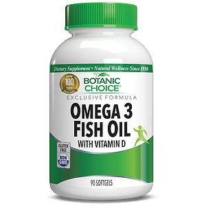 Botanic Choice Omega 3 Fish Oil with Vitamin D Dietary Supplement Softgels