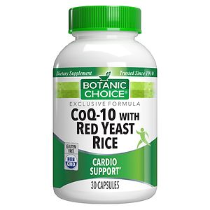 Botanic Choice CoQ-10 with Red Yeast Rice 500 mg Dietary Supplement Softgels