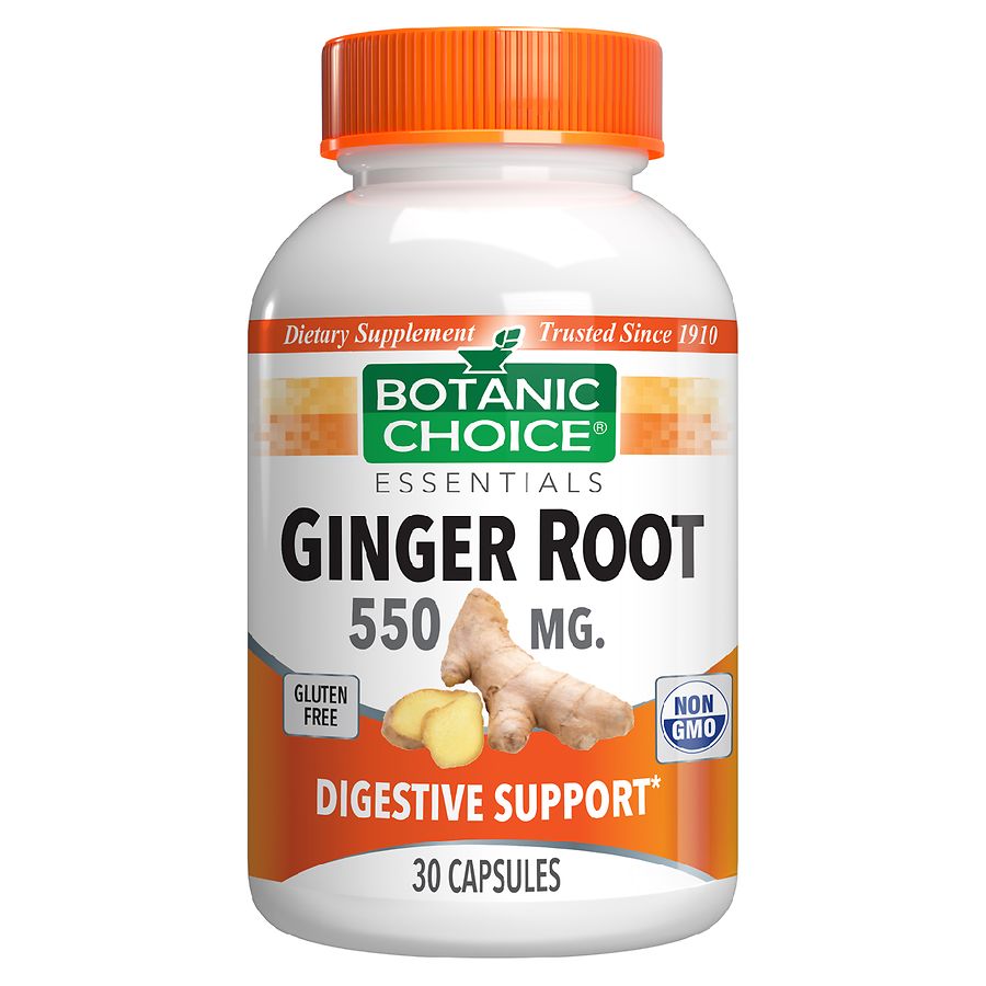 Botanic Choice Ginger Root 550 mg Herbal Supplement Capsules | Walgreens