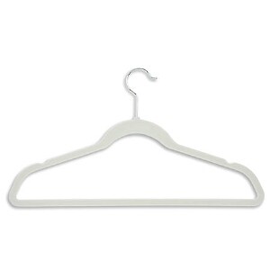 Honey Can Do White Velvet Hangers, 20pk