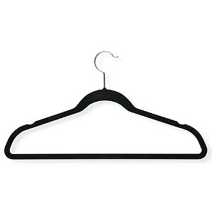 Honey Can Do Velvet Hangers Black, 20pk